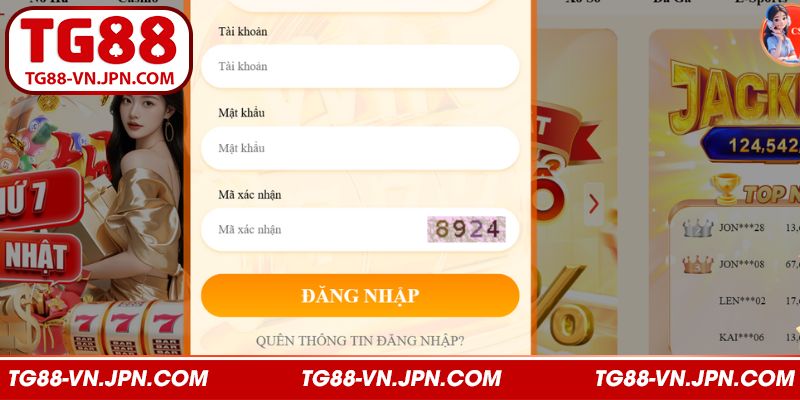Chi tiết về quy trình đăng nhập TG88